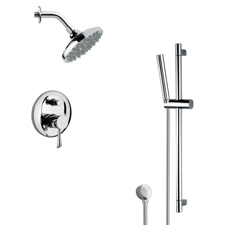 Nameeks SFR7180 Remer Sleek Chrome Rain Shower Faucet Set - Chrome