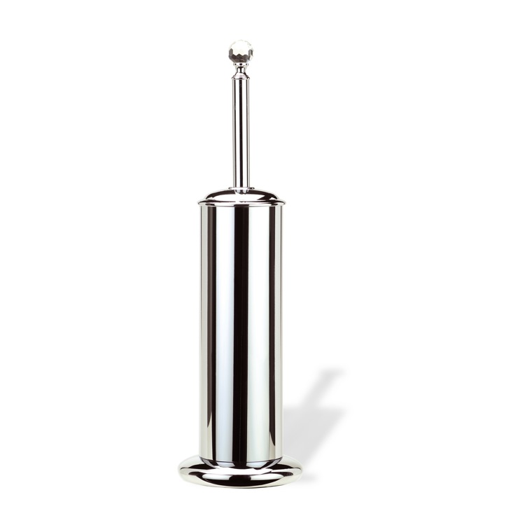 Nameeks SL039-08 StilHaus Chrome Brass Toilet Brush Holder with Crystal Top - Chrome