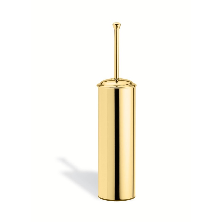 Nameeks SM039-16 StilHaus Round Brass Toilet Brush Holder in Gold - Gold