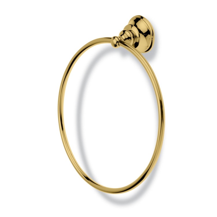 Nameeks SM07-16 StilHaus Contemporary Gold Brass Towel Ring - Gold