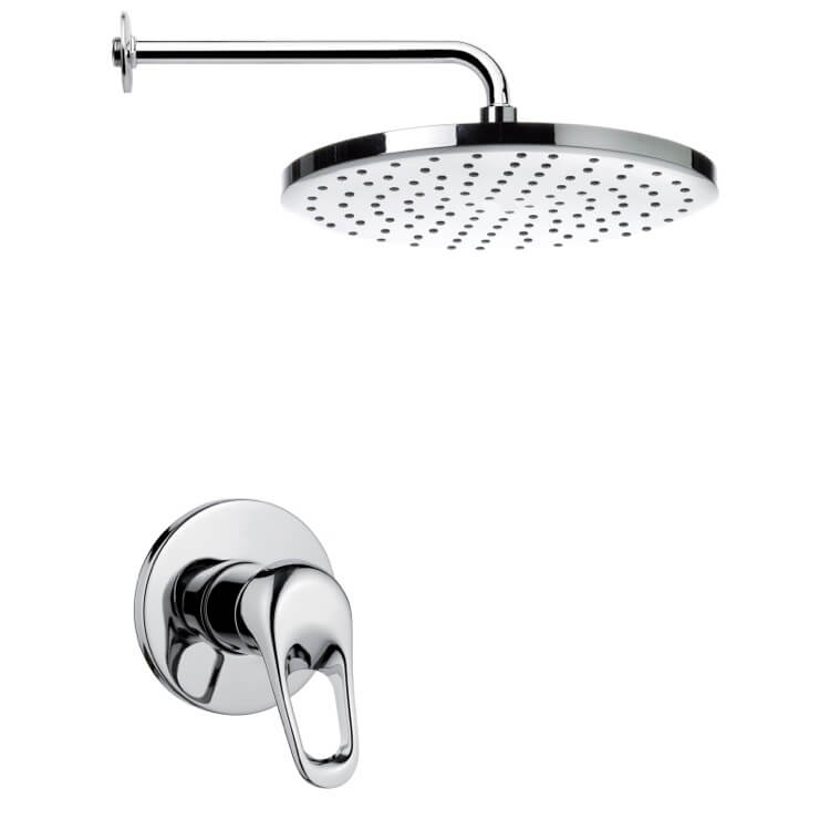 Nameeks SS1003 Remer Round Modern Shower Faucet Set - Chrome