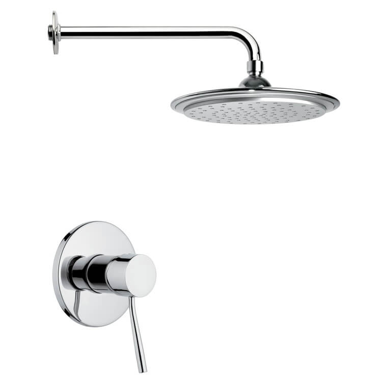 Nameeks SS1008 Remer Round Modern Shower Faucet Set - Chrome