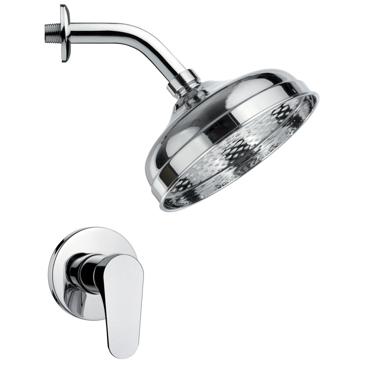 Nameeks SS1100 Remer Modern Round Shower Faucet Set in 8 Finishes - Chrome