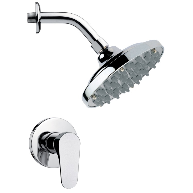 Nameeks SS1111 Remer Contemporary Round Polished Chrome Shower Faucet Set - Chrome