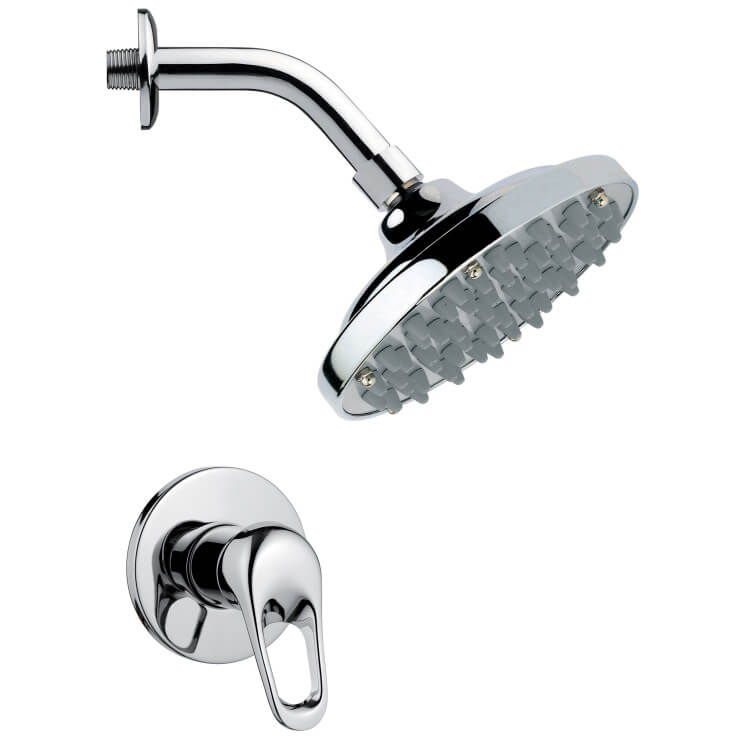 Nameeks SS1112 Remer Round Modern Shower Faucet Set - Chrome