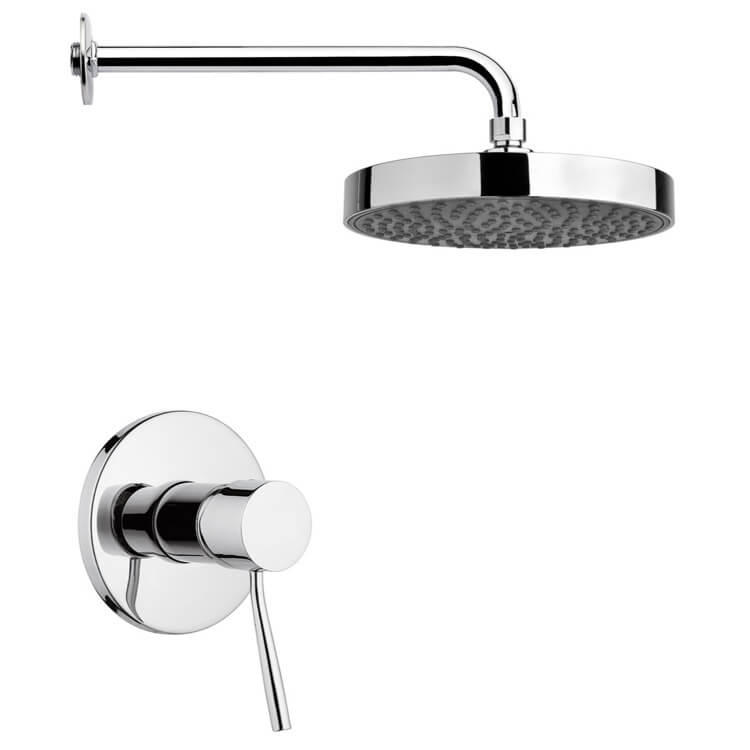 Nameeks SS1197 Remer Round Shower Faucet Set in Chrome - Chrome