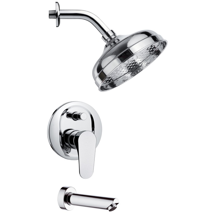 Nameeks TSF2100 Remer Modern Round Rain Shower System in 7 Finishes - Chrome