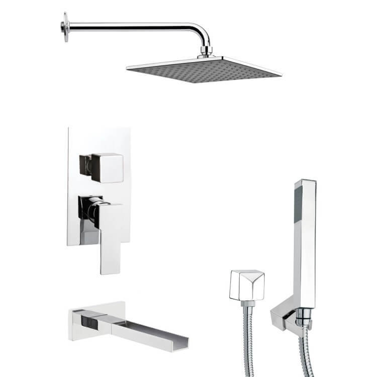 Nameeks TSH4110 Remer Square Modern Shower System - Chrome