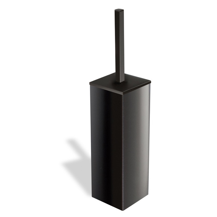 Nameeks U039M-23 StilHaus Black Wall Mounted Square Brass Toilet Brush Holder - Black