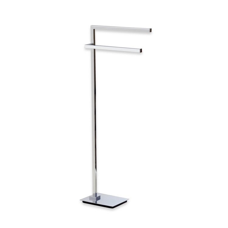 Nameeks U19-08 StilHaus Chrome Free Standing Towel Stand - Chrome