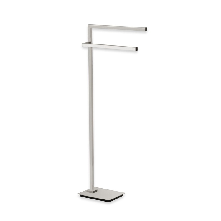 Nameeks U19-36 StilHaus Satin Nickel Free Standing Towel Stand - Satin Nickel