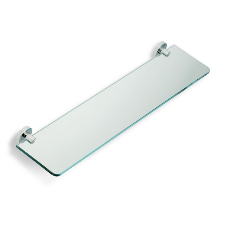 Nameeks VE04-08 StilHaus Chrome Clear Glass Bathroom Shelf - Chrome
