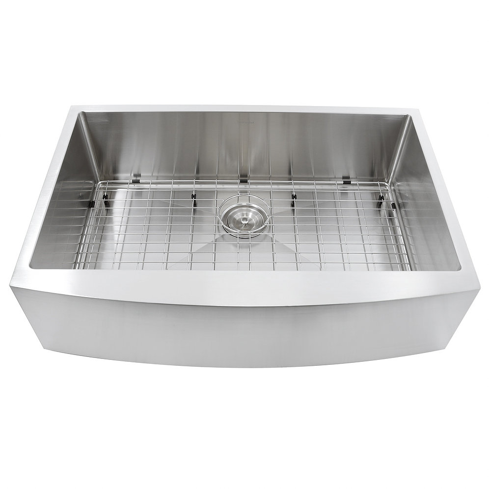 Nantucket Sinks Apron332210-SR-16 Apron332210-SR-16 - 33 Inch Pro Series Small Radius Farmhouse Apron Front Stainless Steel Sink - Click Image to Close