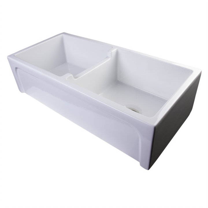 Nantucket Sinks Chatham-39-DBL Fireclay 39 Inch Fireclay Farmhouse Apron Sink Chatham-39-DBL - Click Image to Close
