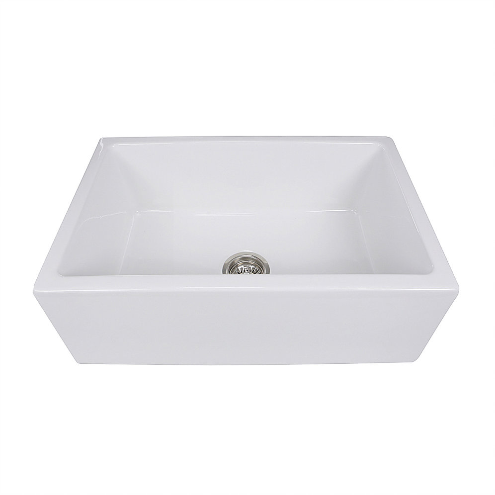 Nantucket Sinks Hyannis-24Fireclay 24 Inch Farmhouse Apron Sink Hyannis-24 - Click Image to Close