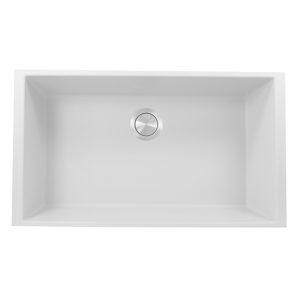 Nantucket Sinks PR3320-W-UM 33-inch Dual-mount Granite Composite Sink in White