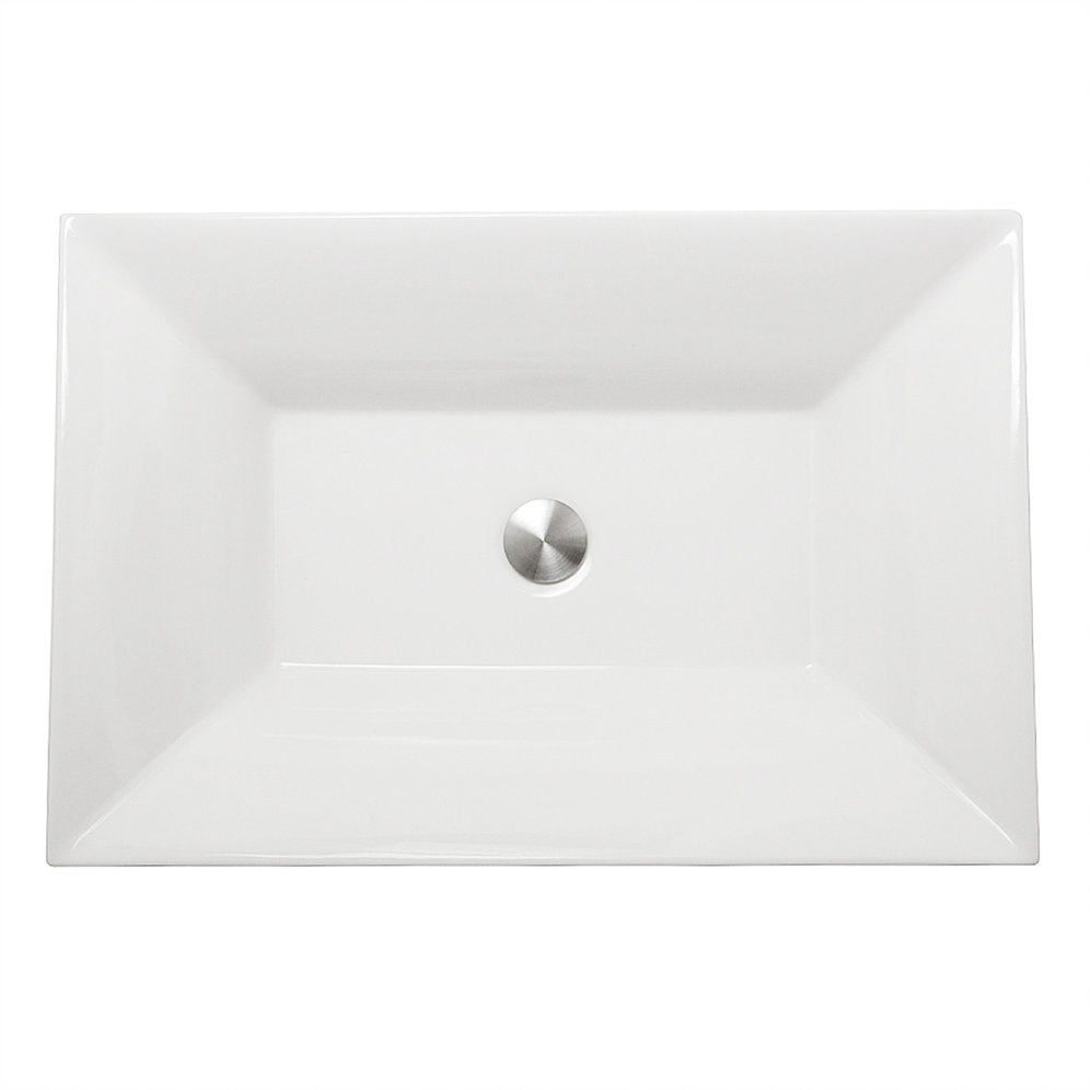 Nantucket Sinks RC73040W Cannes Italian Fireclay Vanity Sink - Click Image to Close