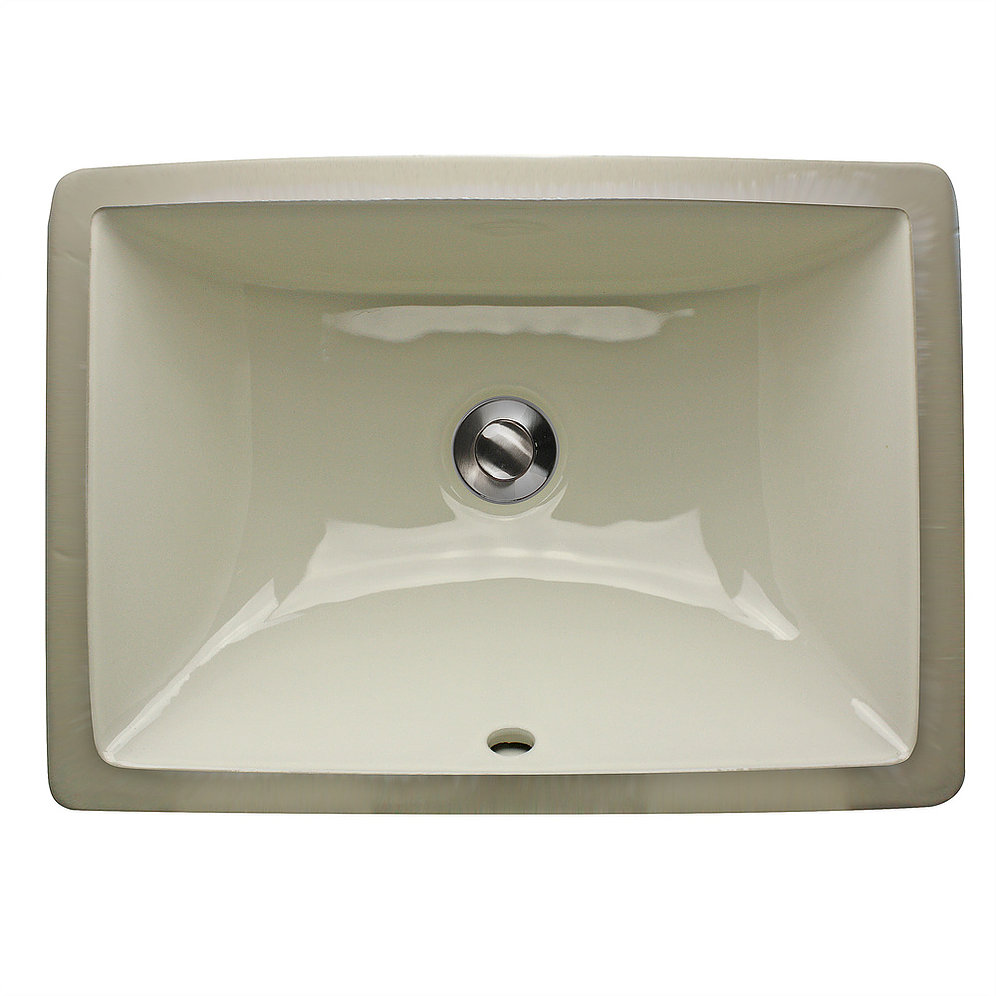Nantucket Sinks UM-16x11-B 16 Inch X 11 Inch Undermount Ceramic Sink In Bisque UM-16x11-B