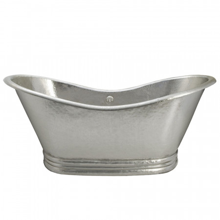Native Trails CPS905 Aurora 72" bathtub - Brushed Nickel - Click Image to Close