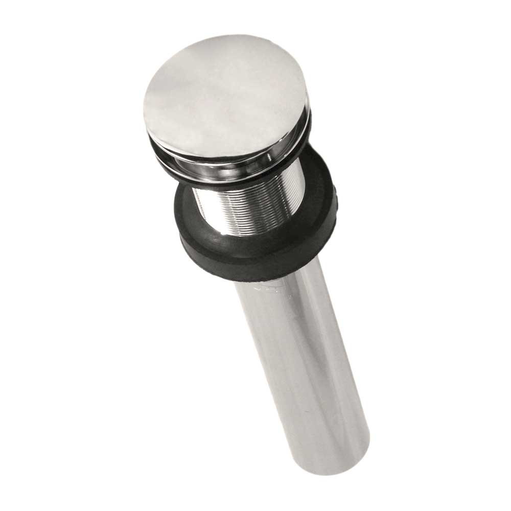 Native Trails DR130-PN Push to Seal Dome, 1.5" Sink Drain - Polished Nickel - Click Image to Close