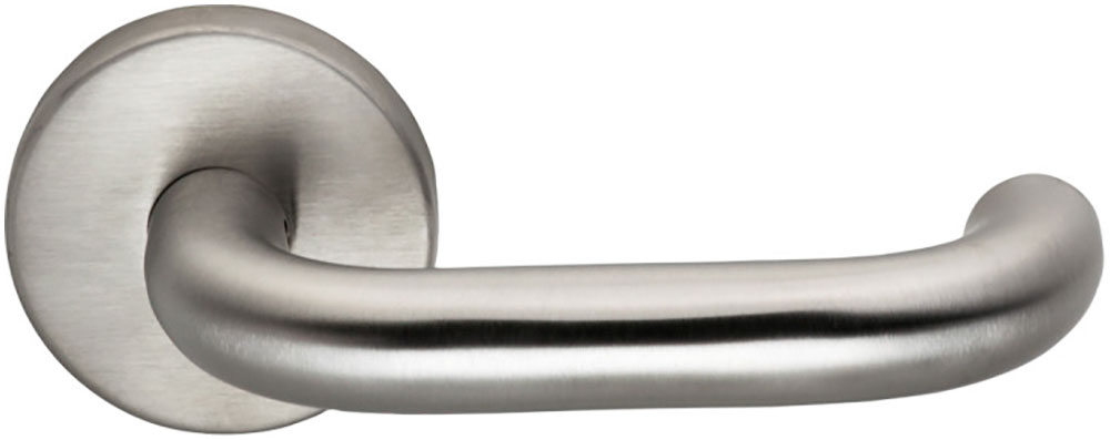 Omnia 10/00.PA32D Stainless Steel Passage Latchset US32D Door Lever - Satin Stainless Steel - Click Image to Close