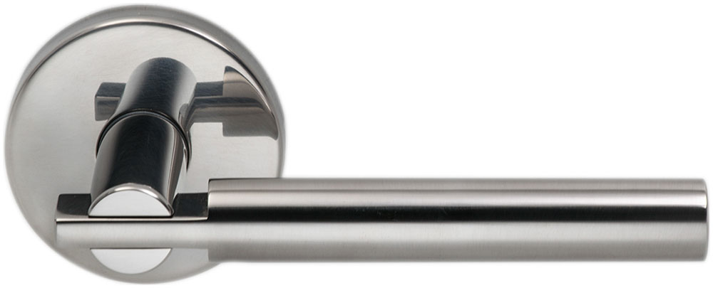 Omnia 25/00.PA32 Stainless Steel Passage Latchset US32 Door Lever - Polished Stainless Steel