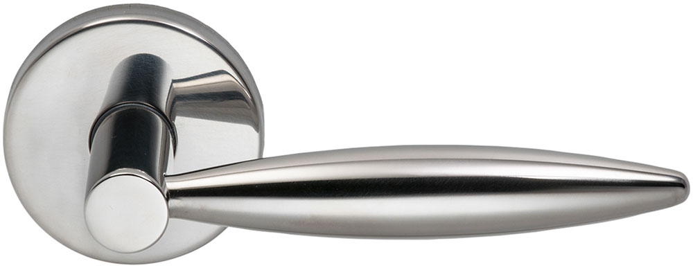 Omnia 28/00.PA32 Stainless Steel Passage Latchset US32 Door Lever - Polished Stainless Steel