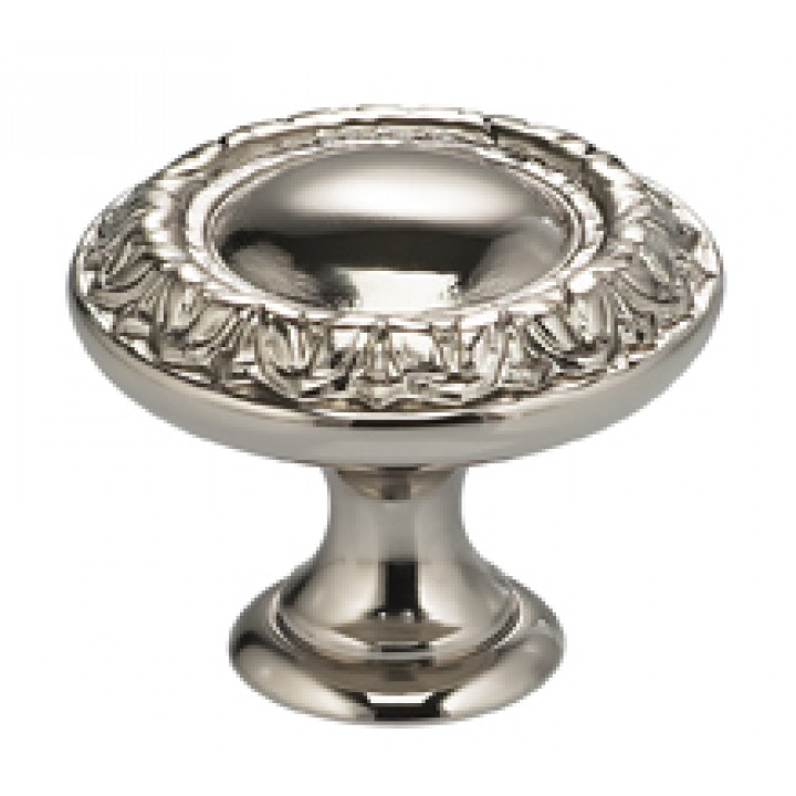 Omnia 7436/25 Cabinet Knob 1" dia - Polished Nickel Plated - Click Image to Close