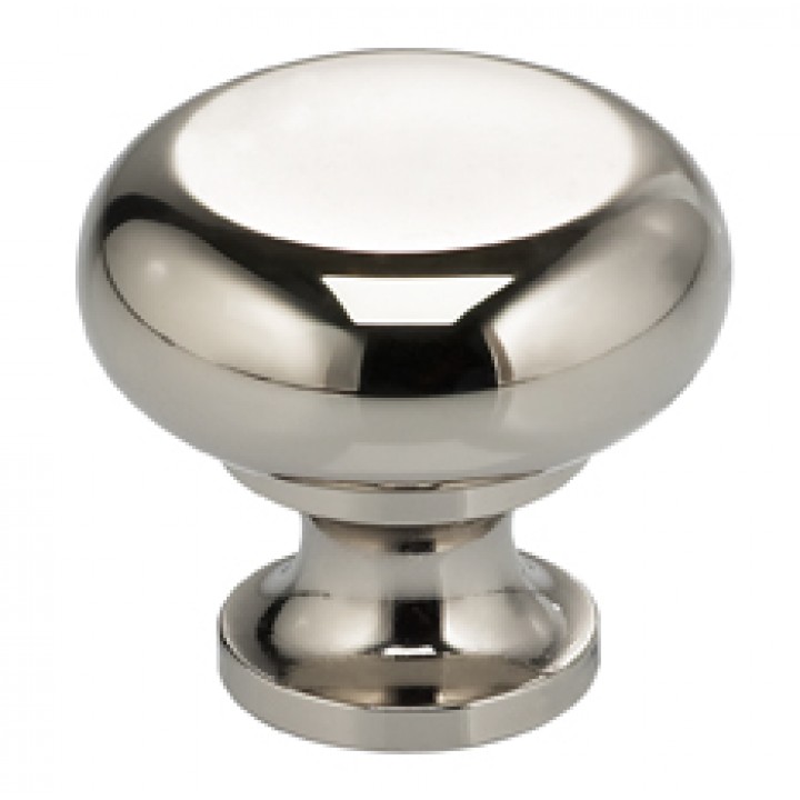 Omnia 9100/25 Cabinet Knob 1" dia - Polished Nickel Plated