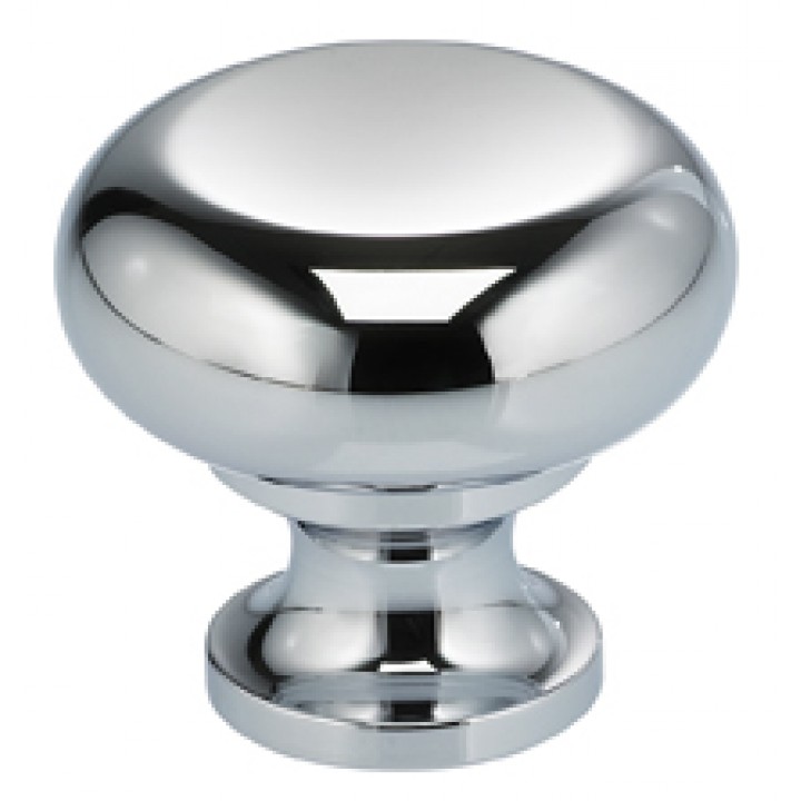 Omnia 9100/25 Cabinet Knob 1" dia - Polished Chrome Plated