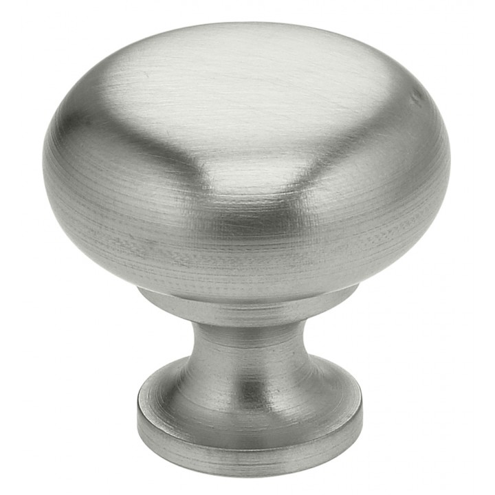 Omnia 9100/25 Cabinet Knob 1" dia - Satin Stainless Steel