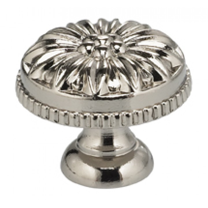 Omnia 9130/25 Cabinet Knob 1" dia - Polished Nickel Plated - Click Image to Close