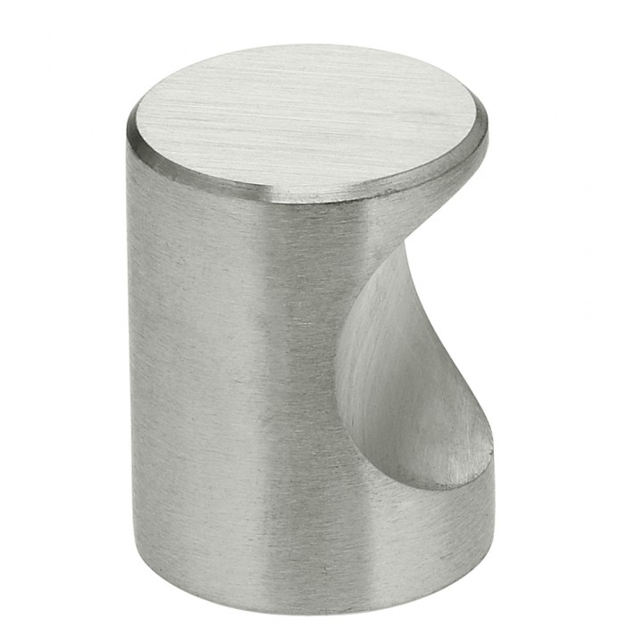 Omnia 9153/18 Cabinet Knob 3/4" dia - Satin Stainless Steel - Click Image to Close