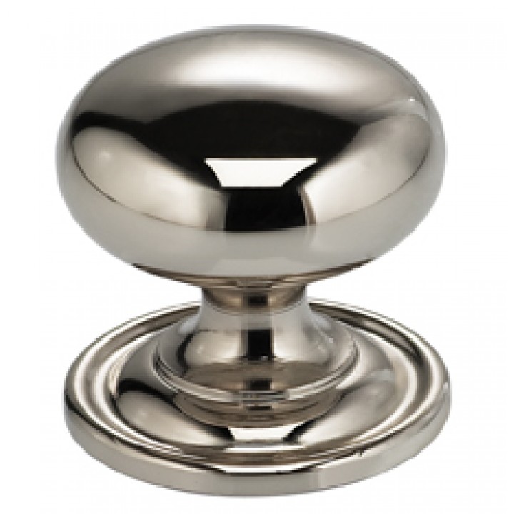Omnia 9158/25 Cabinet Knob 1" dia - Polished Nickel Plated - Click Image to Close