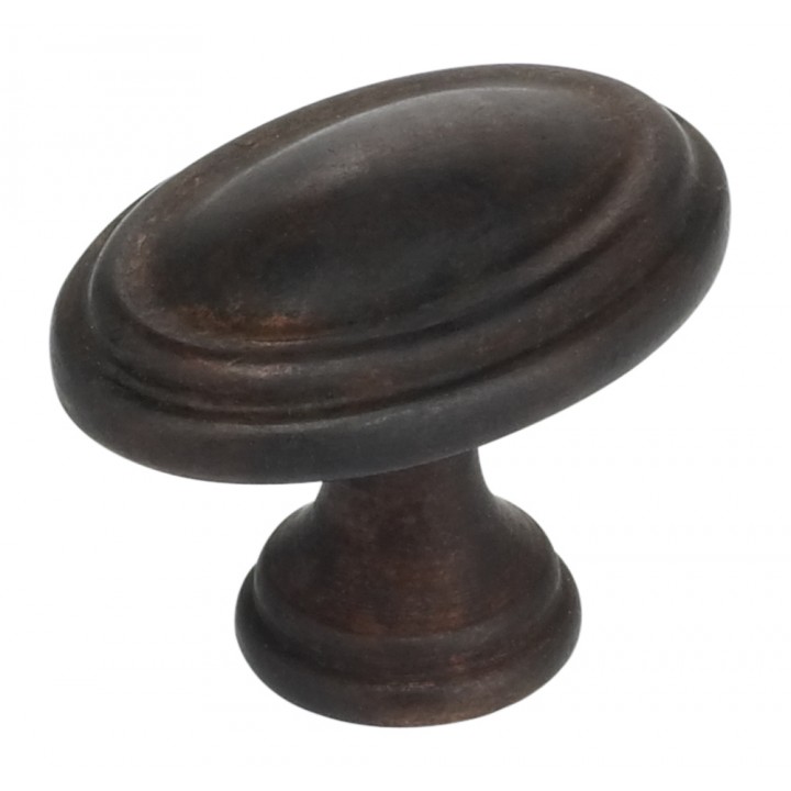 Omnia 9163/30 Cabinet Knob 1-3/16" dia - Vintage Brass