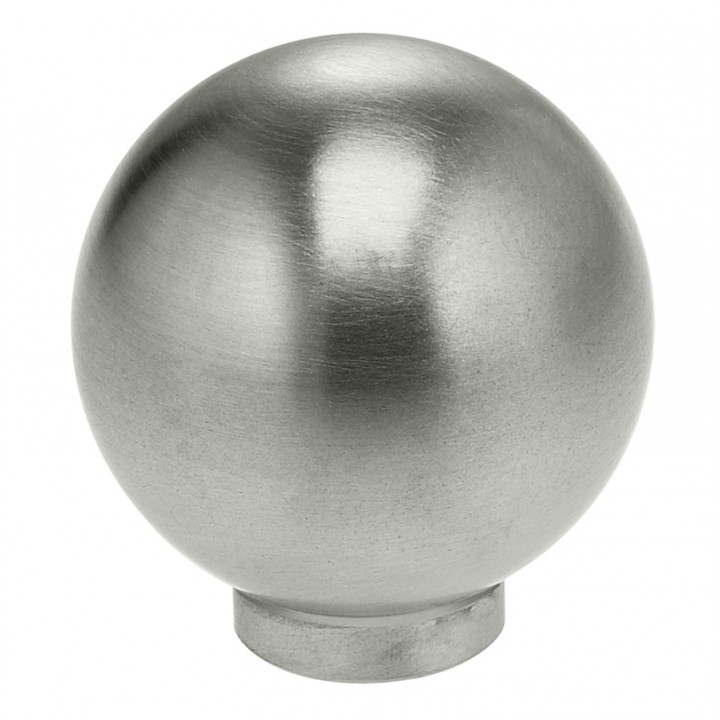 Omnia 9180/25 Cabinet Knob 1" dia - Satin Stainless Steel