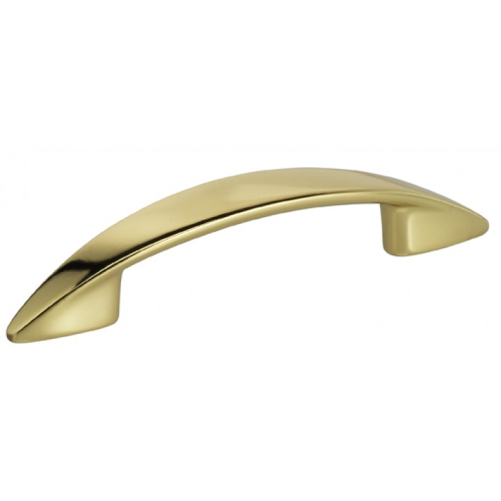 Omnia 9406/96 Cabinet Pull 3-1/2" - Polished Brass - Click Image to Close