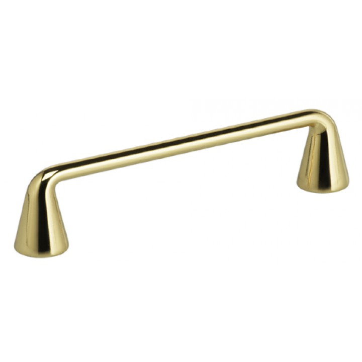 Omnia 9419/96 3-3/4" CC Cabinet Pull - Polished Brass - Click Image to Close