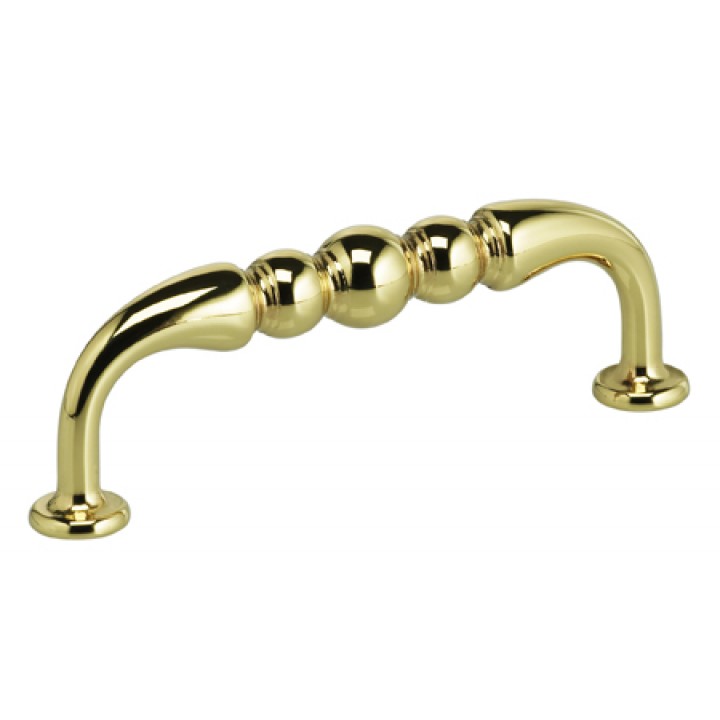Omnia 9441/89 Cabinet Pull 3-1/2" CC - Polished Brass - Click Image to Close