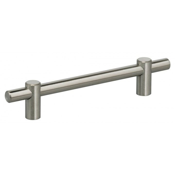 Omnia 9458/128 Cabinet Pull 5" CC - Satin Stainless Steel - Click Image to Close