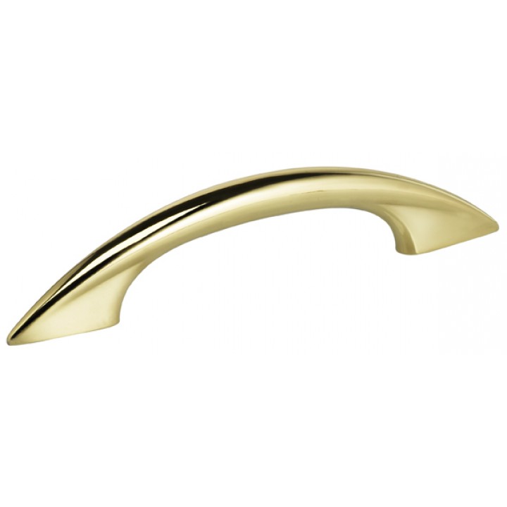 Omnia 9461/100 Cabinet Pull 4" - Polished Brass