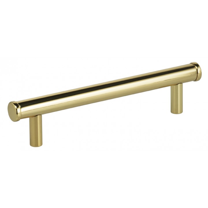 Omnia 9464/100 Cabinet Pull 4" - Polished Brass - Click Image to Close