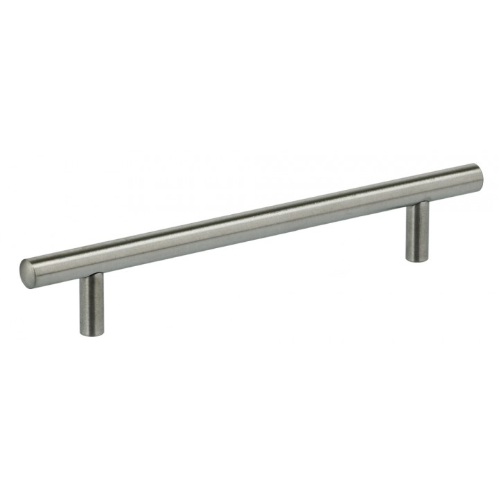 Omnia 9464/128 Cabinet Pull 5" CC - Satin Stainless Steel - Click Image to Close
