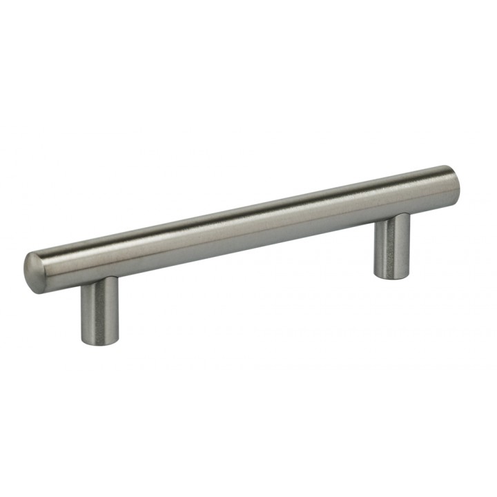 Omnia 9465/96 Cabinet Pull 3-3/4" CC - Satin Stainless Steel - Click Image to Close