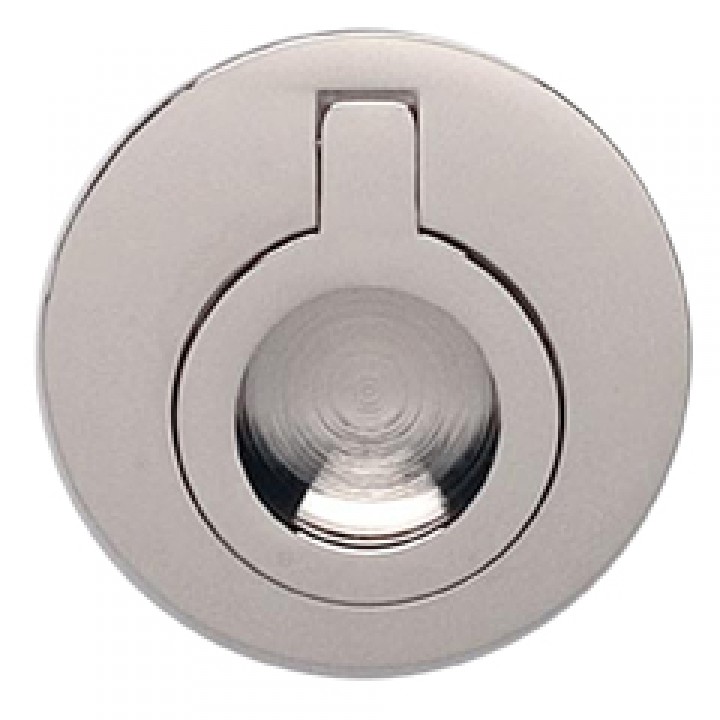 Omnia 9580/50 Drop Ring Flush Pull 2" - Polished Nickel Plated - Click Image to Close