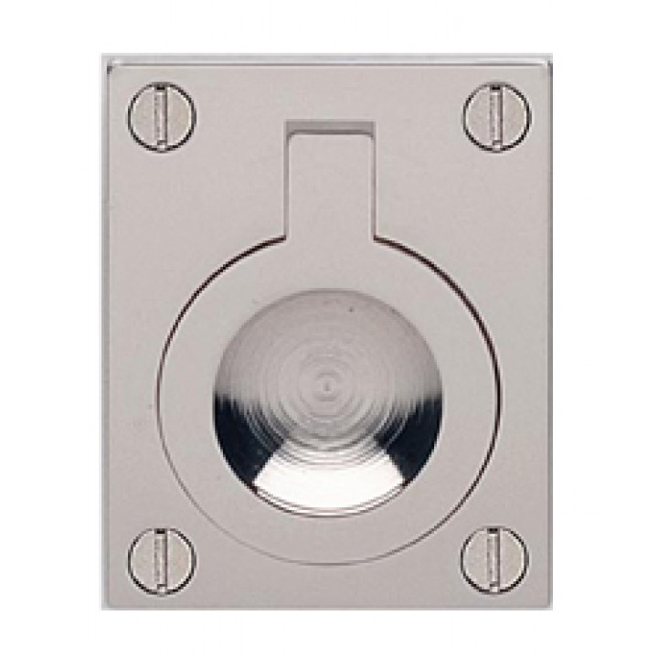 Omnia 9587/60 Drop Ring Flush Pull 2-3/8" - Polished Nickel Plated - Click Image to Close