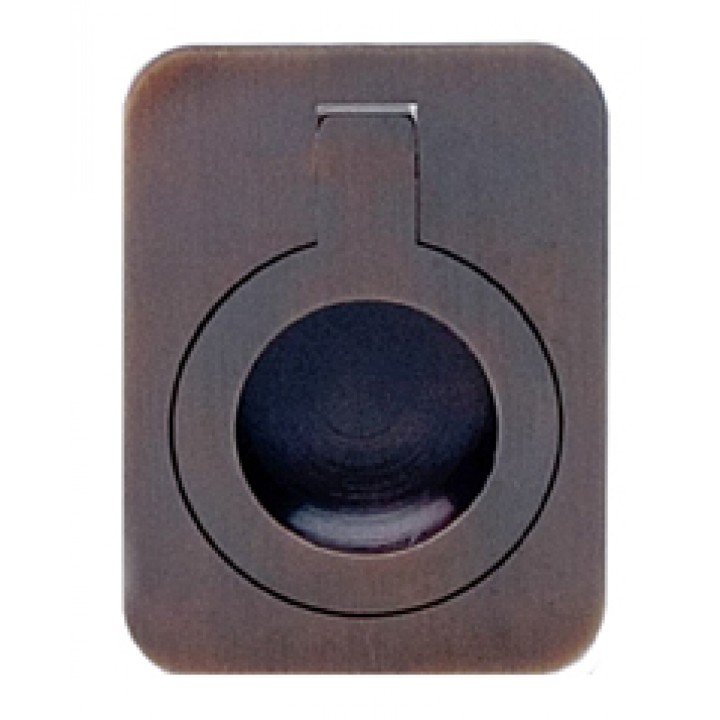 Omnia 9588/50 Drop Ring Flush Pull 2" - Shaded Bronze - Click Image to Close