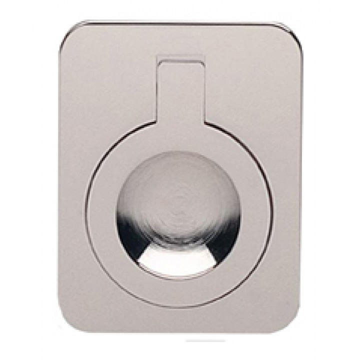 Omnia 9588/60 Drop Ring Flush Pull 2-3/8" - Polished Nickel Plated - Click Image to Close