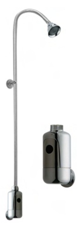 Outdoor Shower WME-404-ADA Cold Water Wall Mount with Electronic Auto Shut-off Valve - Click Image to Close