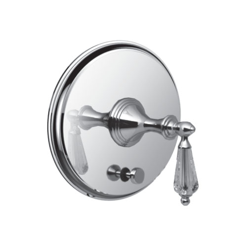 Santec 2535YC10-TM Lear Crystal Pressure Balance Trim with "YC" Handle and Diverter - Polished Chrome - Click Image to Close